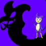 The owl behind the shadow