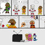 Shokupanman and Currypanman argue over video games