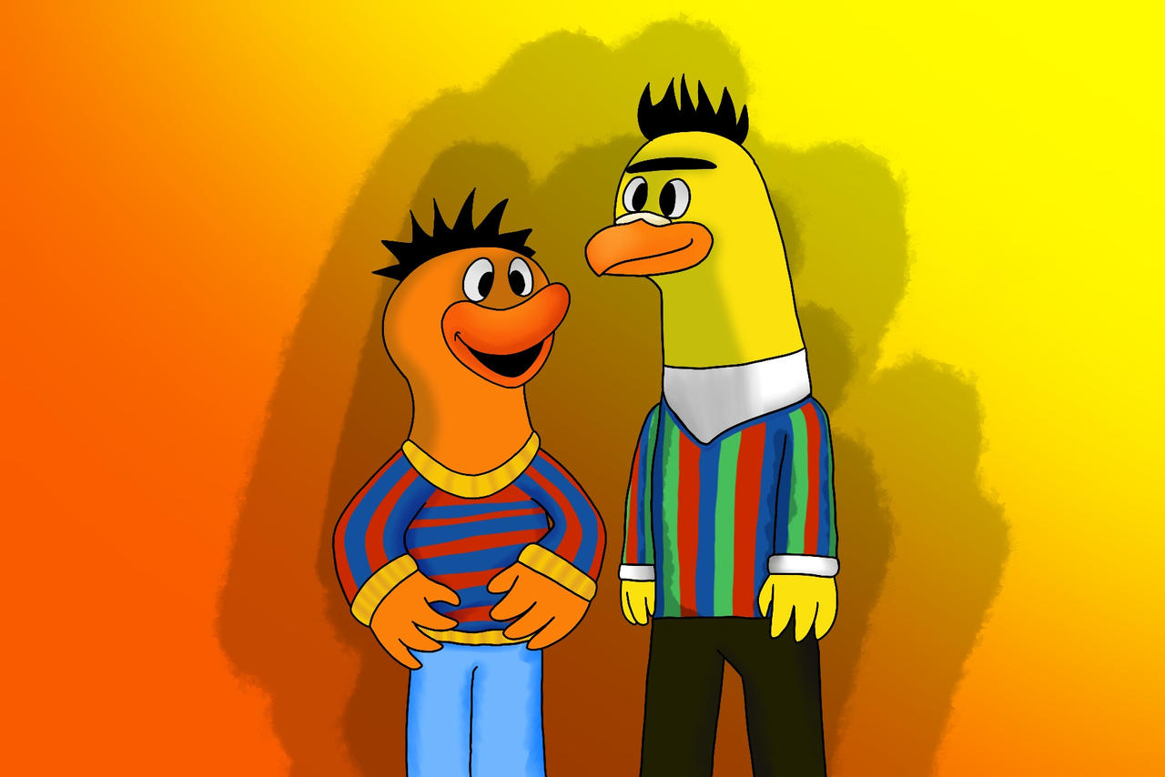 Bert and Ernie as birds