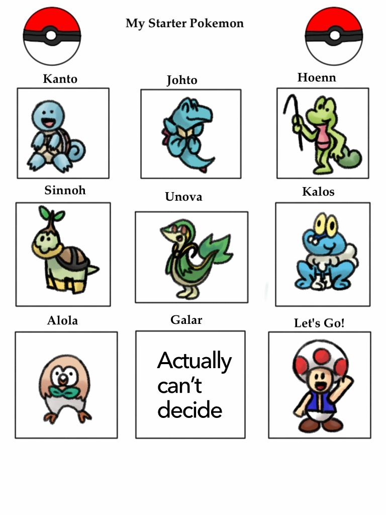 Pokemon starter meme