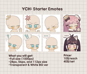 [OPEN] YCH: starter emotes