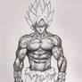 Goku, Muscular, intimidating, super saiyan mode!!