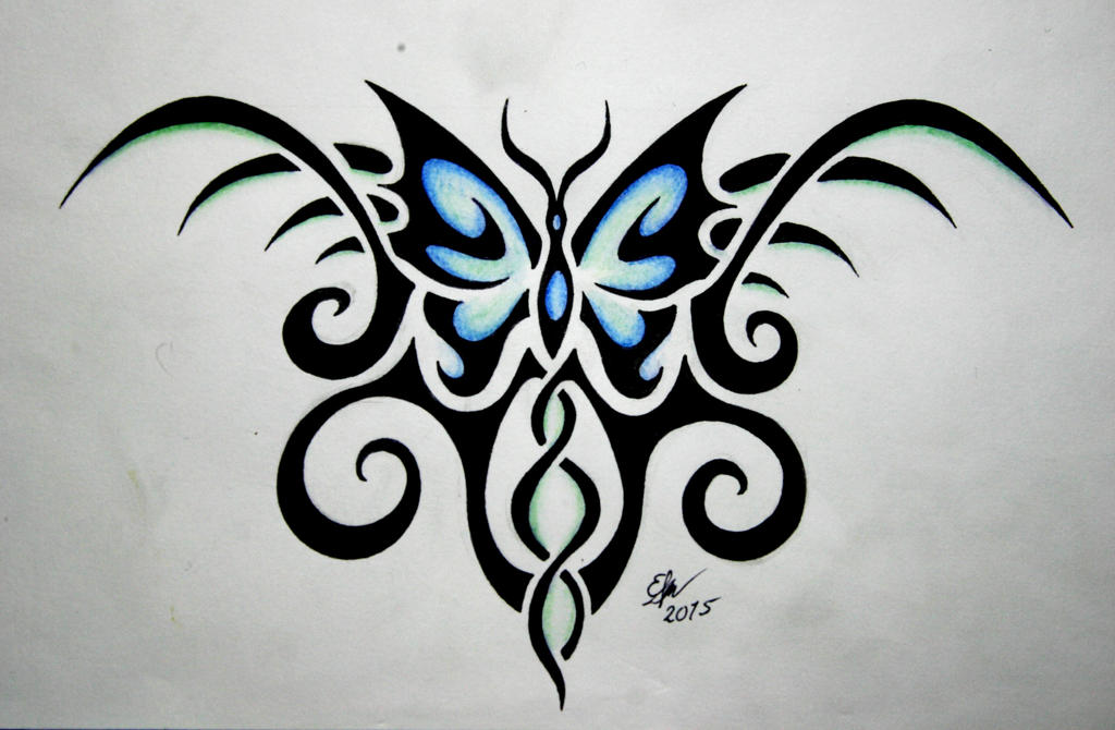 Tribal butterfly tattoo design by Esmeekramer on DeviantArt