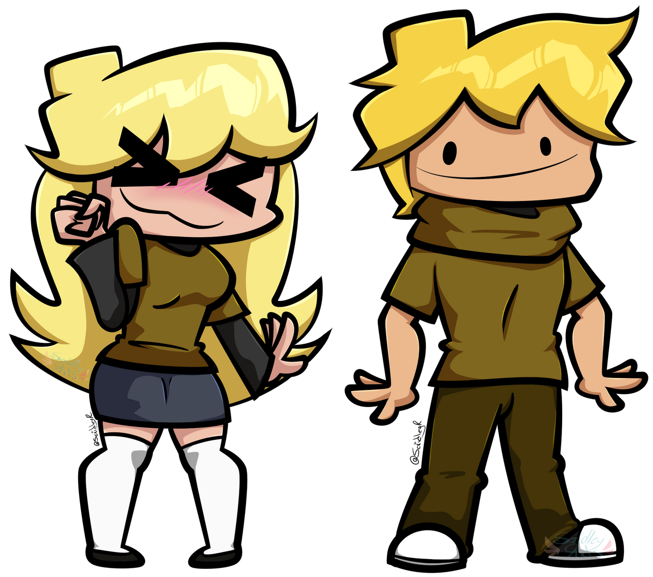 FNF - Humans Ron and Meri by Scridley-Arts on DeviantArt