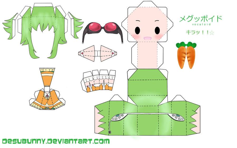Chibi Gumi Papercraft by tsunyandere