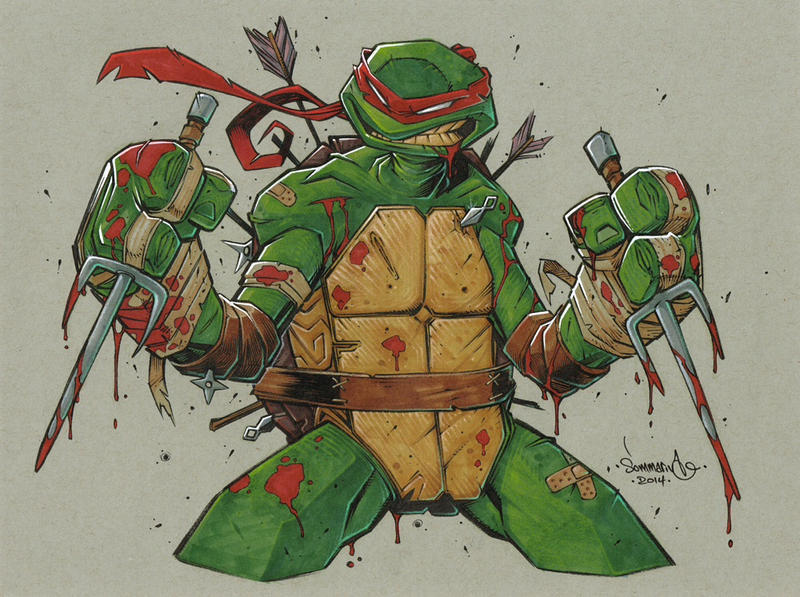 TMNT Raph after battle by Red-J on DeviantArt
