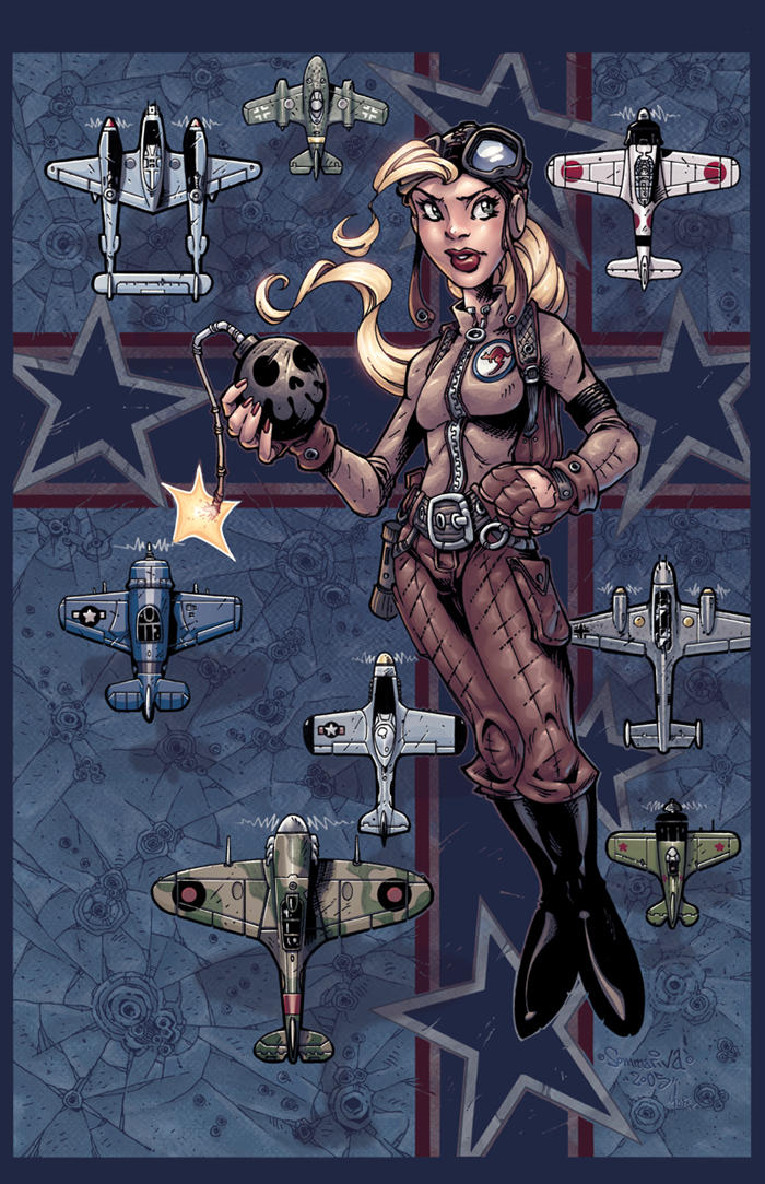 Female Pilot Deviantart WW2::Pilot Lady FULLCOLOUR by Red-J on DeviantArt