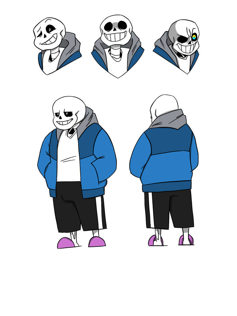 Reworked sans Model Sheet by SkeleArtStudios on DeviantArt
