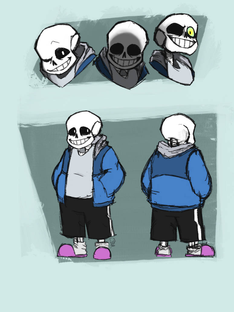 sans model sheet re-rework by SkeleArtStudios on DeviantArt