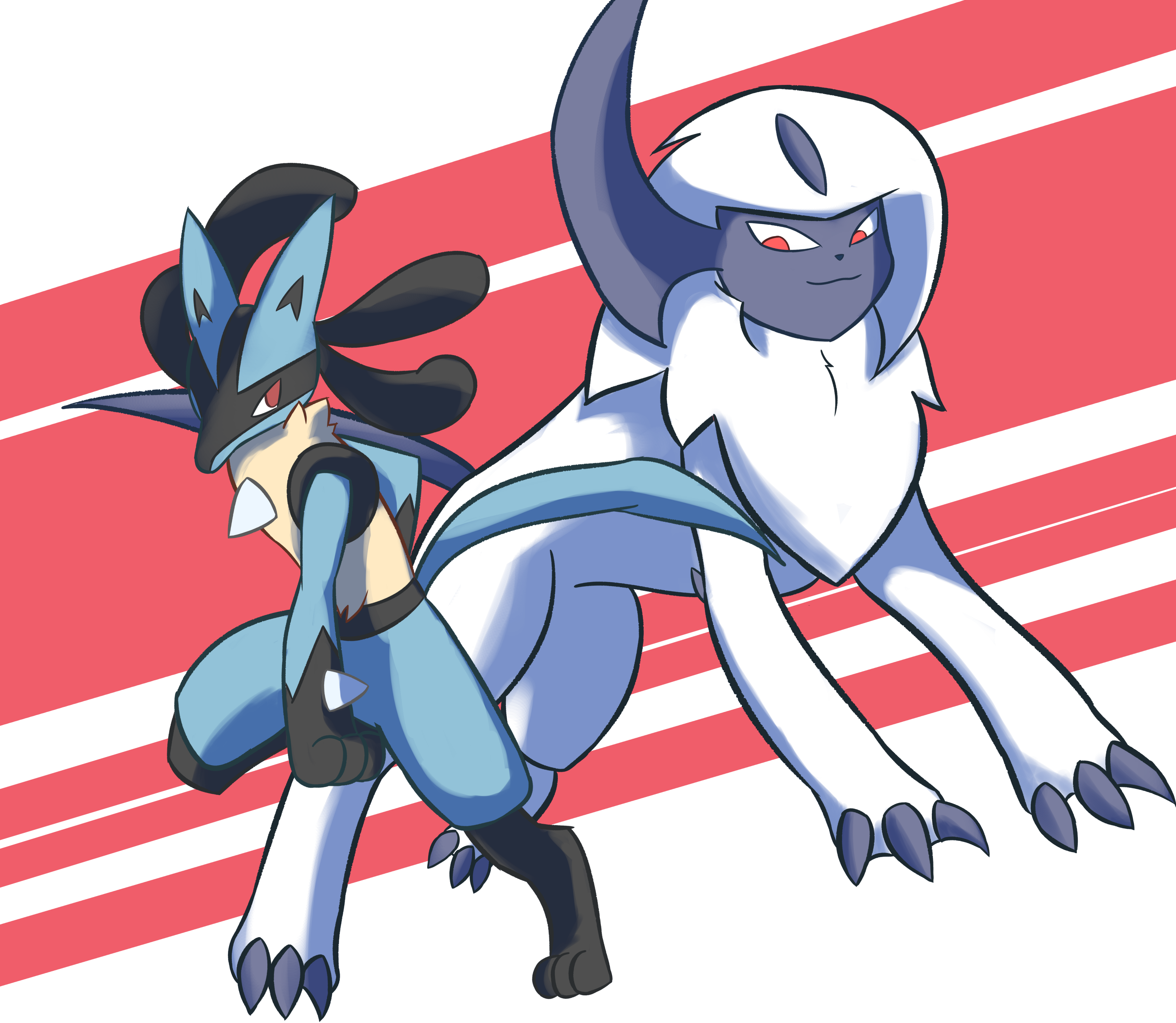 Absol Matching Absol and Lucario by Tekuzu on DeviantArt