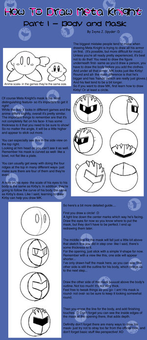 How to draw MetaKnight part 1