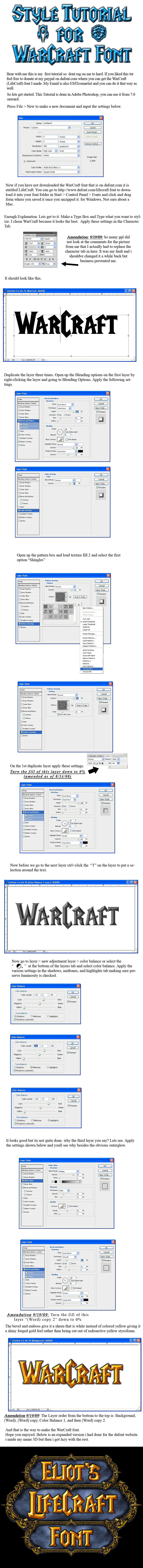 Style Tut for WarCraft Font