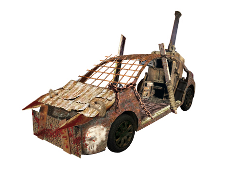 Post apoc steam car