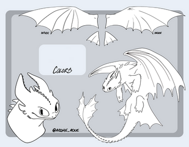 Night Fury Reference Sheet Transparent