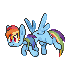 Rainbow Dash flap pixel