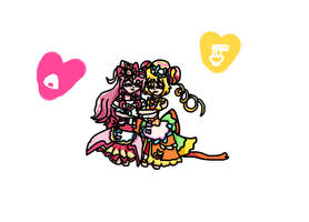 Delicious Party Pretty Cure - Hugging