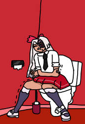 hazbin hotel high school AU - vaggie's weakness