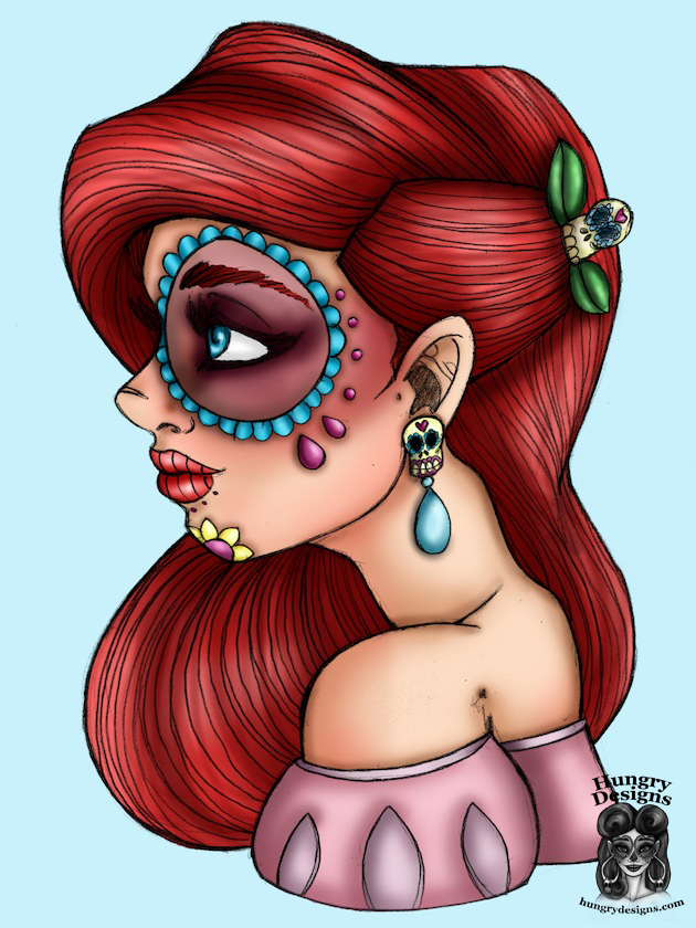 Day of the Dead Ariel - The Little Mermaid