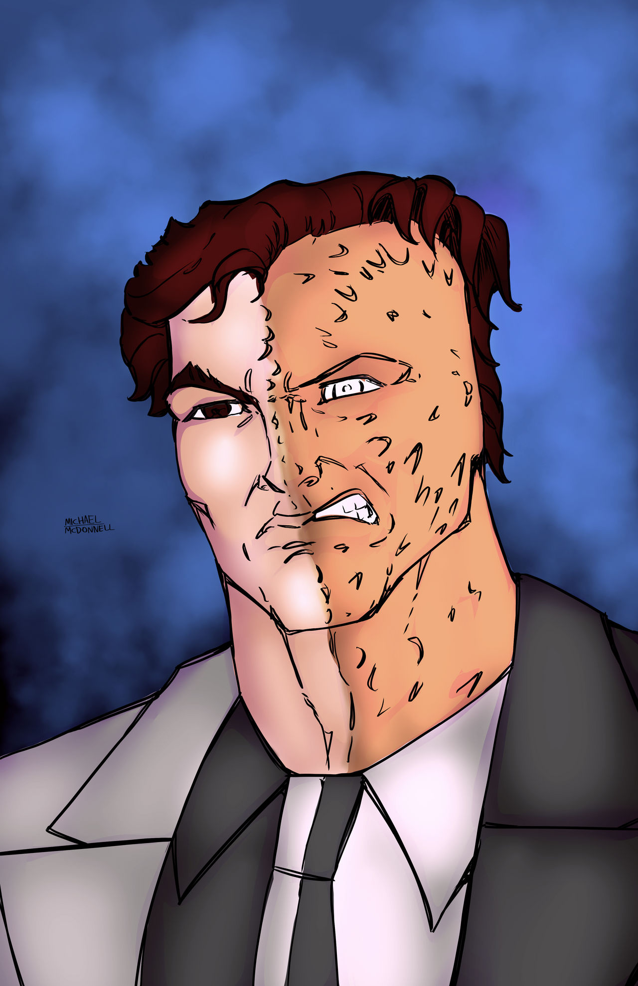 Two Face Insanity Two Face by Michael-McDonnell on DeviantArt