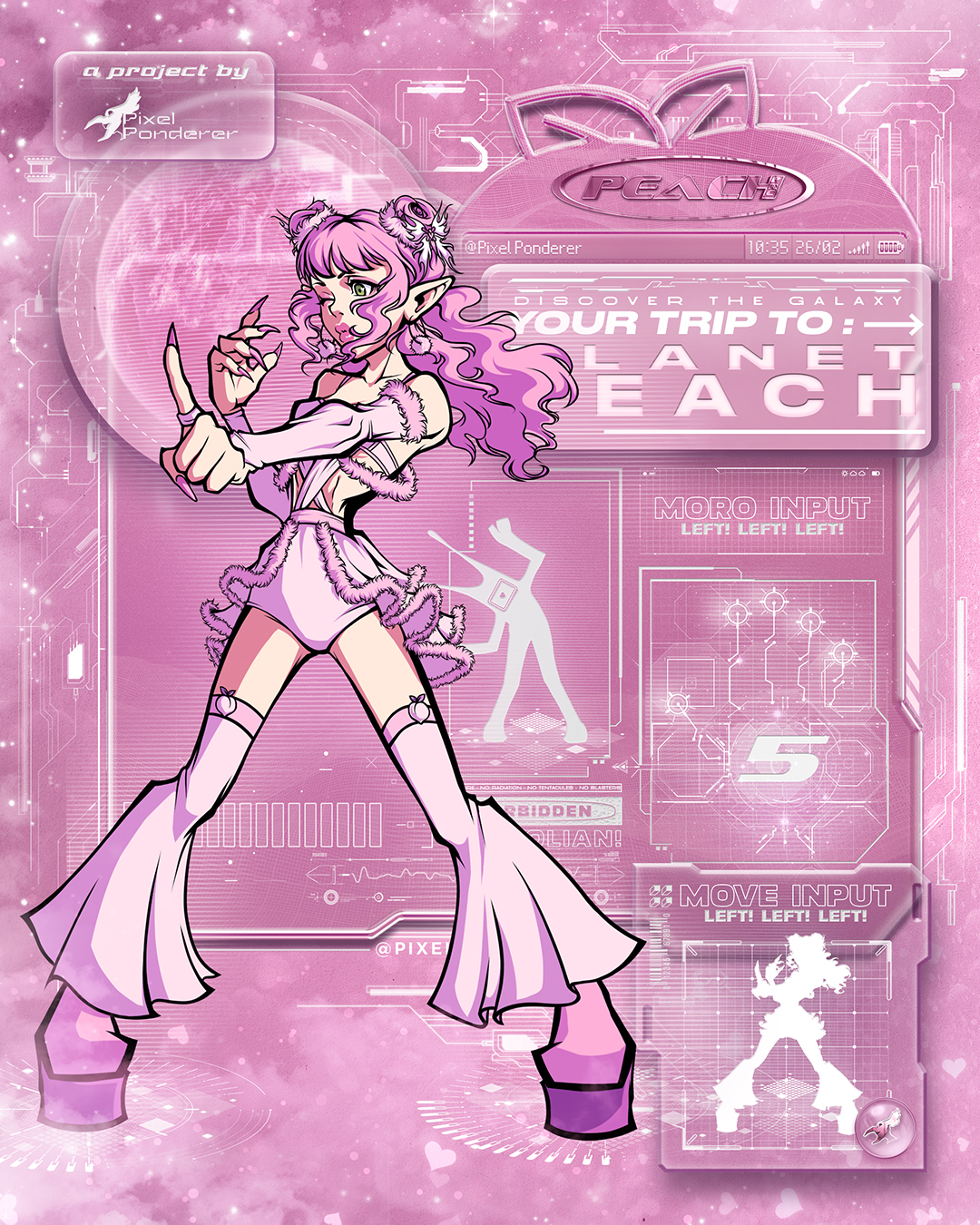 Peach PRC x Space Channel 5 - LEFT! by PixelPonderer