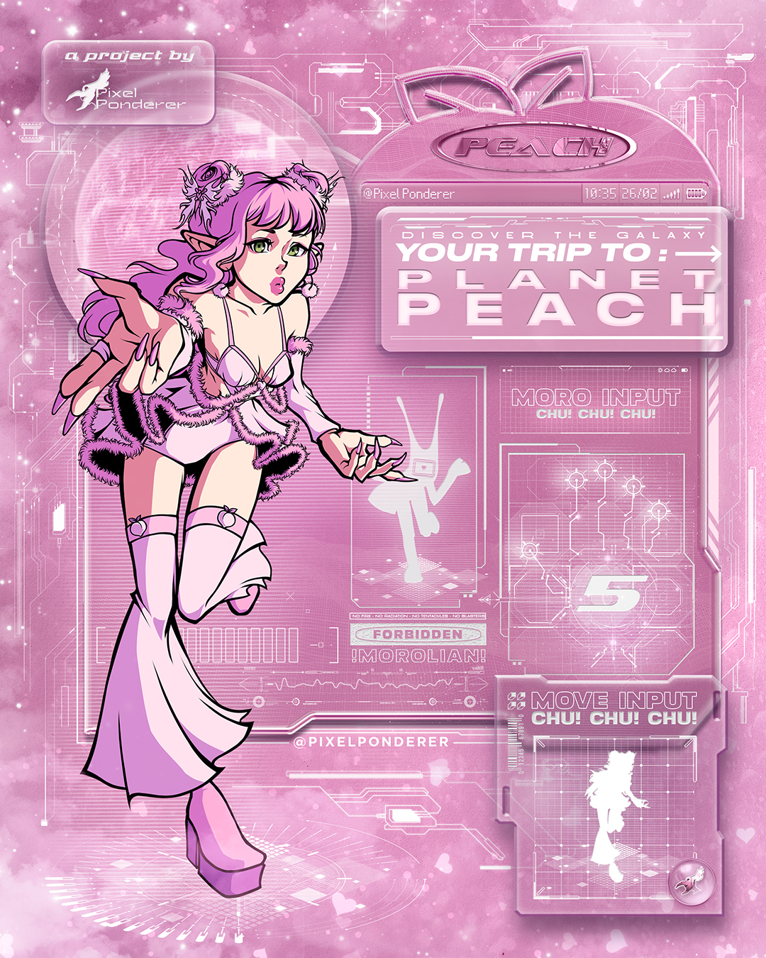 Peach PRC x Space Channel 5 - CHU! by PixelPonderer