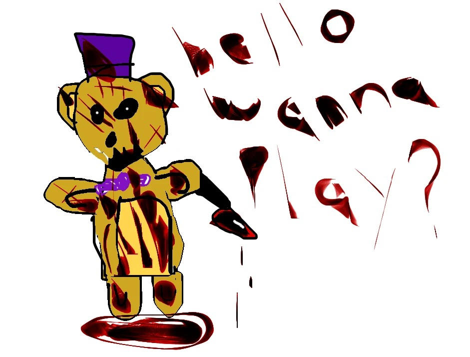 Scary Teddy bear aka Nightmare goldie by ShadowBonnieGirlVers on DeviantArt
