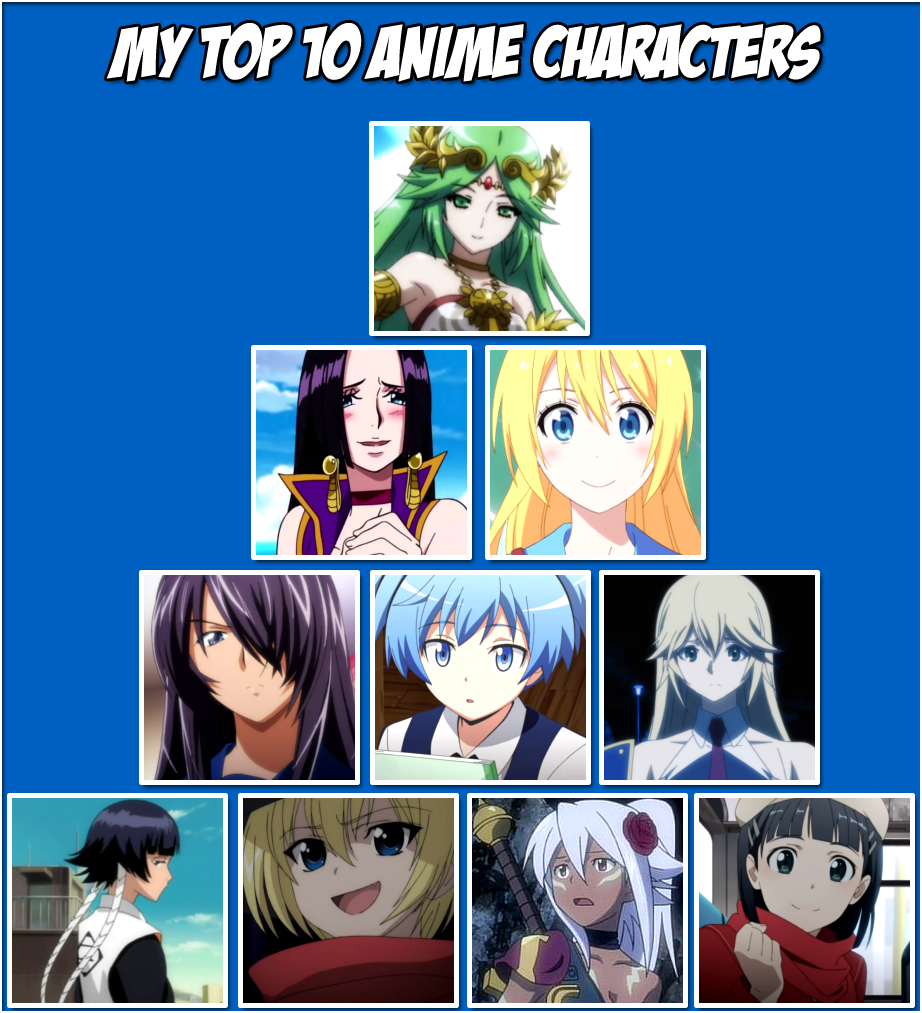 Reivin's Top 10 Anime Character Meme By Reivin2