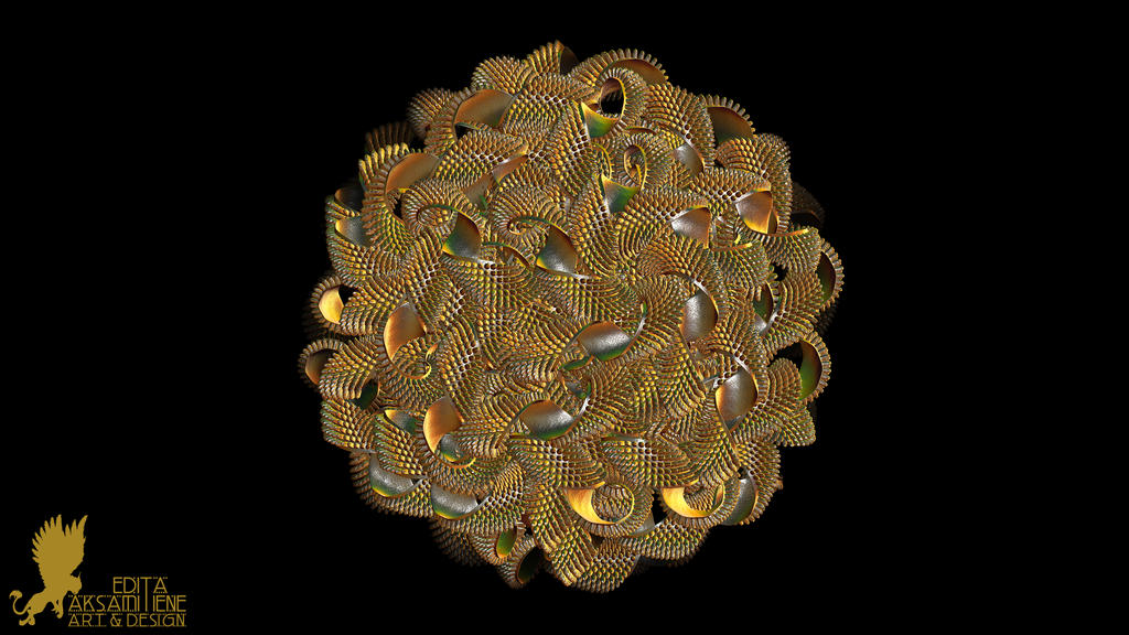 Ancient Gold Knotted sphere