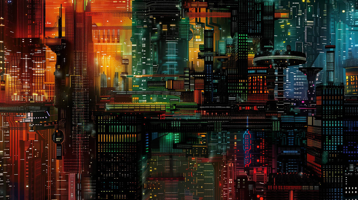 Abstract Cityscape - ASCII art style by Lynxette79 on DeviantArt