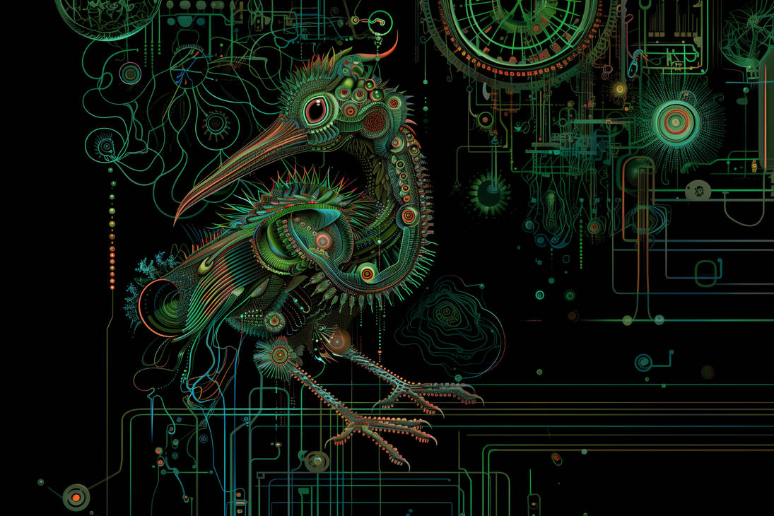 Hummingbird Ascii Kiwi Bird in Vector ASCII art style by Lynxette79 on DeviantArt