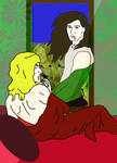 Lestat and Louis-bloodly green by ArtistofElves