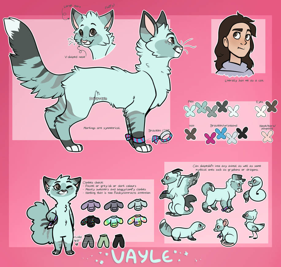 Vayle (Fursona) Reference sheet 2016 by Daisyvayle on DeviantArt