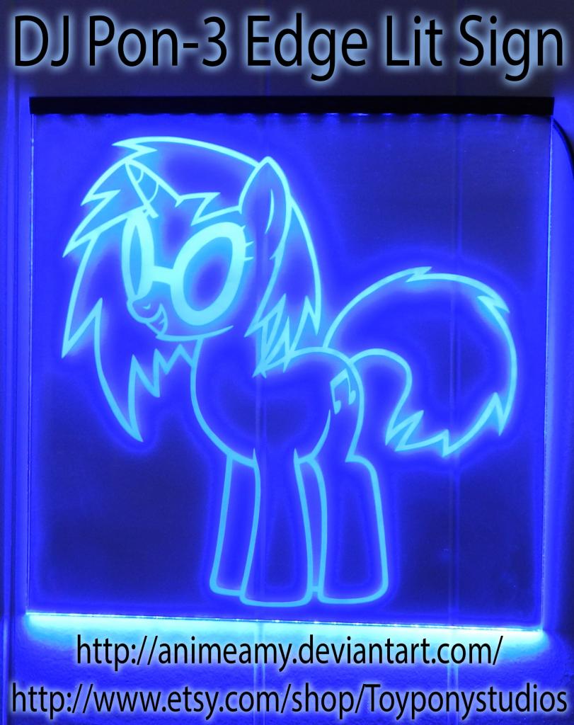 DJ Pon-3 Glow Sign