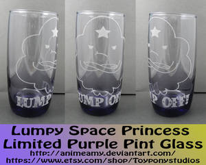 Lumpy Space Princess Limited Purple Pint Glass