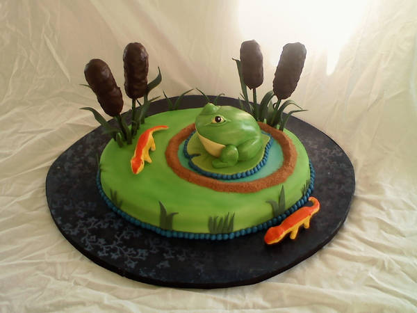 Frog Birthday Cake. by helen1988