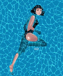 Swimming girl