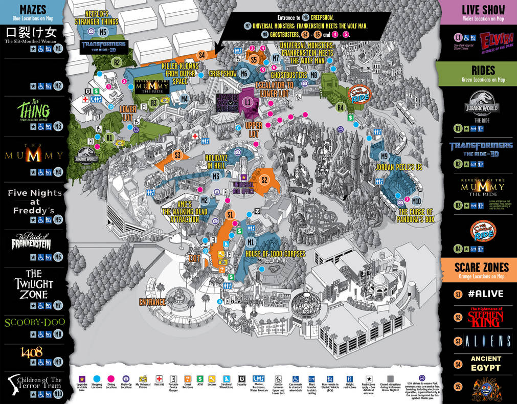 Universal Halloween Horror Nights 2021 Map Concept By Ajsplatoon On Deviantart Halloween Horror Nights 2022 Event Map