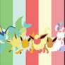 Eevee Evolution (Pokemon) Minimalist Wallpaper