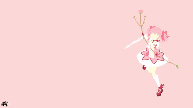 Kaname Madoka (Madoka Magica) Minimalist Wallpaper