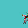 Eva-2 Beast Mode (Evangelion) Minimalist Wallpaper