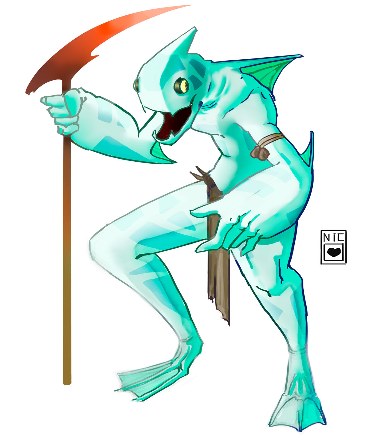 Fishman Wizard Fishman Creature Design Commission by s2Nicole on DeviantArt
