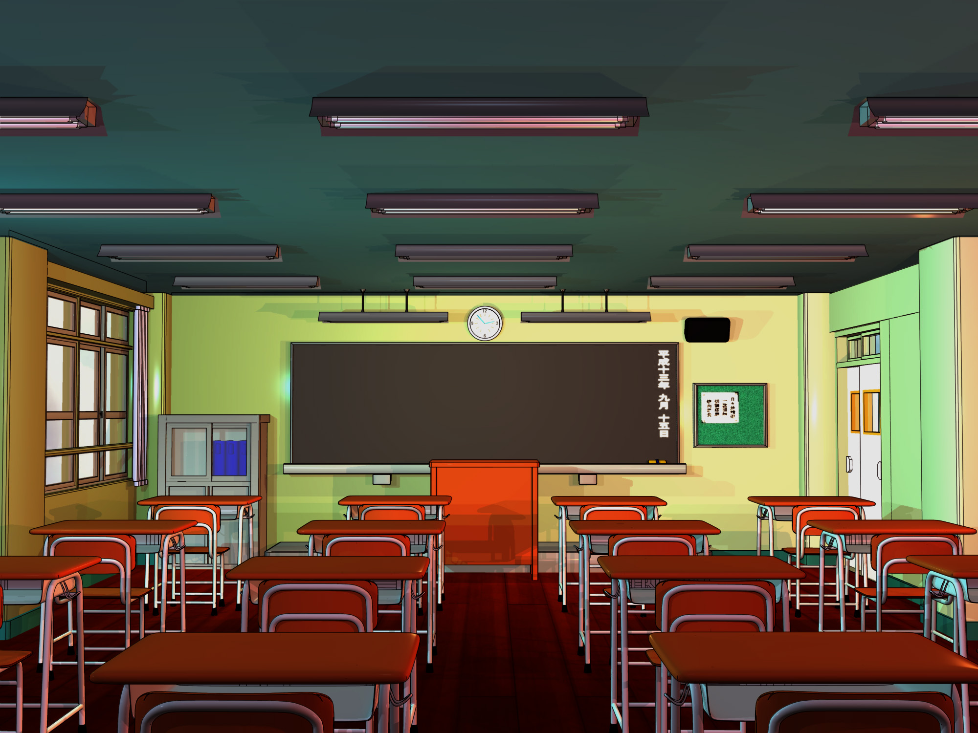 Anime Classroom HD Wallpaper