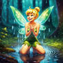 Tinkerbell In A Water Puddle