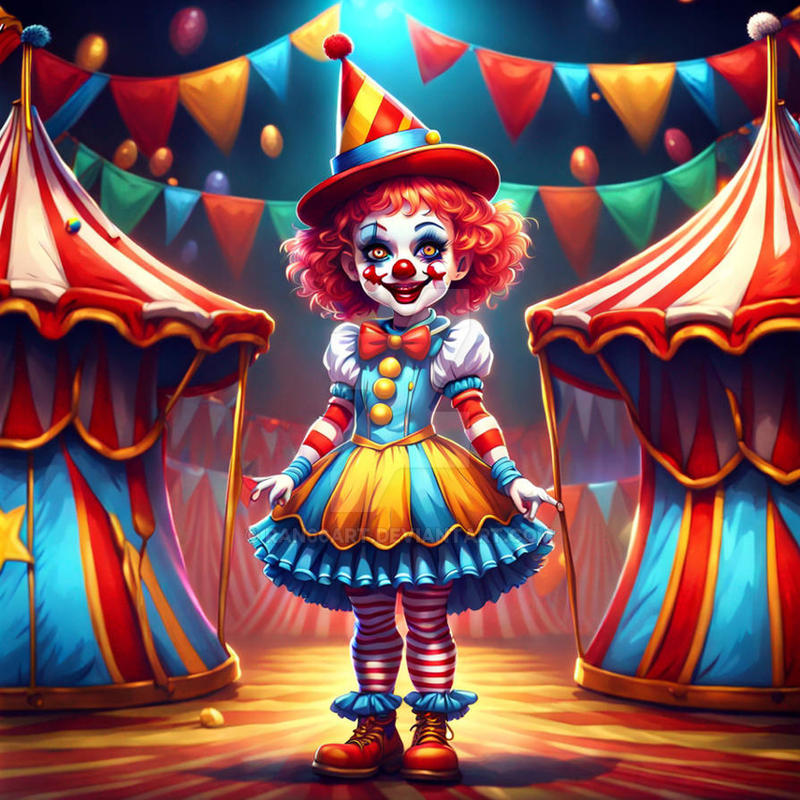 Cute Little Circus Clown