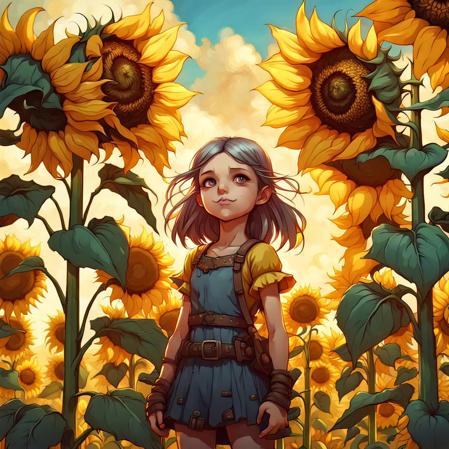 Among the sunflowers
