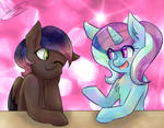 REQUEST - Diamond Gem and Evening Howler ~Chatting by Pradora