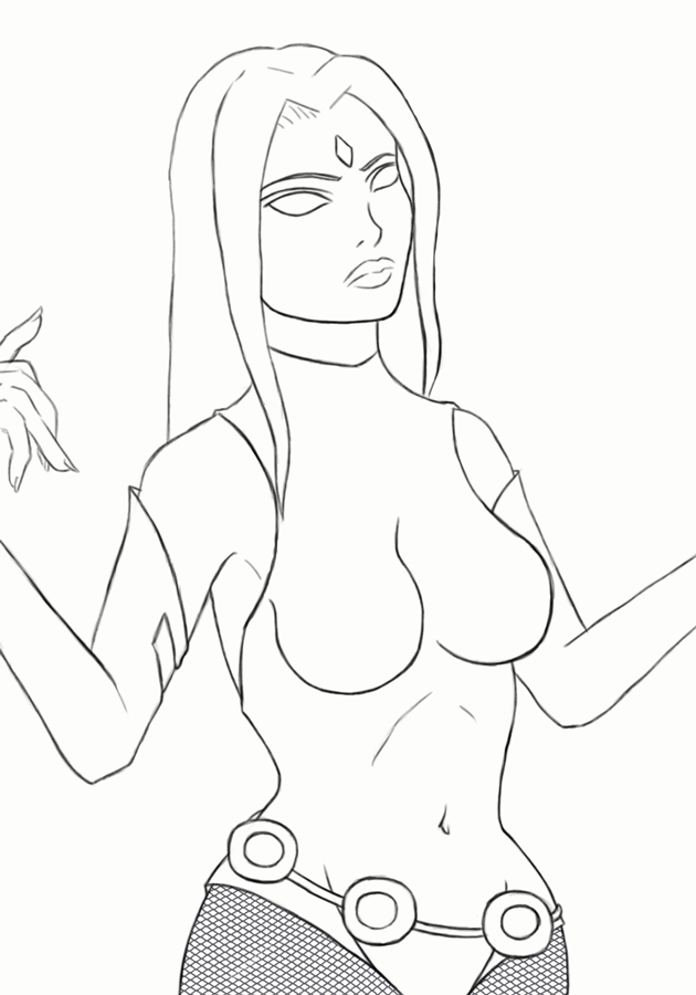 Raven Outlines without Hood