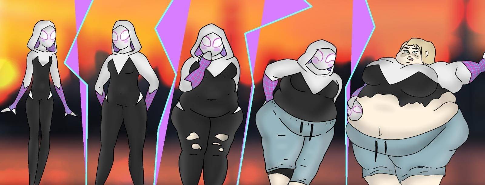 Spider Gwen Weight Gain Sequence By HypnozTf On DeviantArt spider-gwen-weight-gain-sequence-by-hypnoztf-on-deviantart
