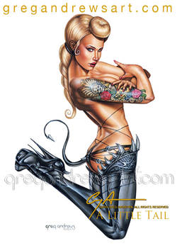 A LITTLE TAIL fetish pinup by Artist Greg Andrews