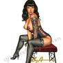 BETTIE Sexy tattoo pinup by artist Greg Andrews